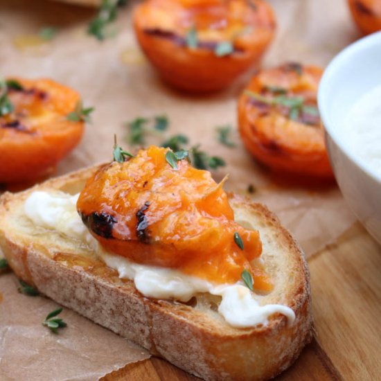 Honey and Thyme Grilled Apricots