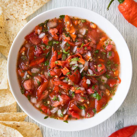 Fresh Ghost Pepper Salsa