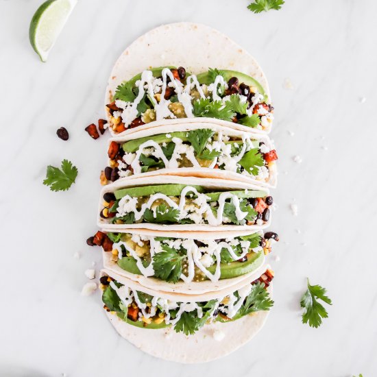 Black Bean Sweet Potato Tacos