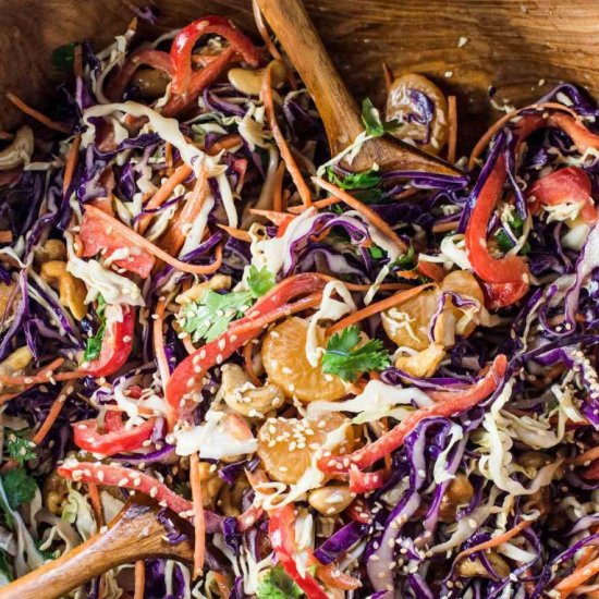 Asian Coleslaw with Orange Dressing