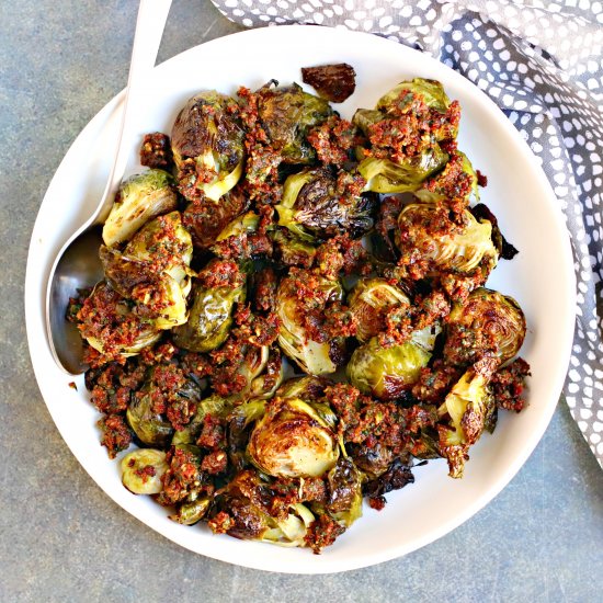 Pesto Brussels Sprouts