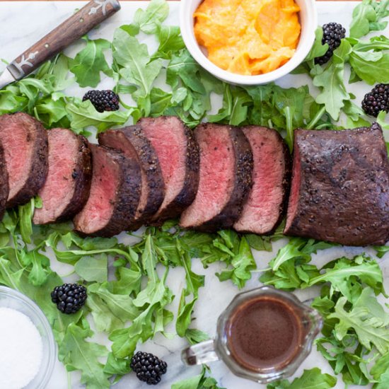 Venison with Blackberry Sauce