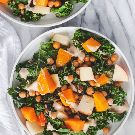 Warm Kale Salad with Roasted Butter