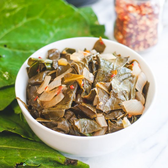 Savory Vegan Collard Greens