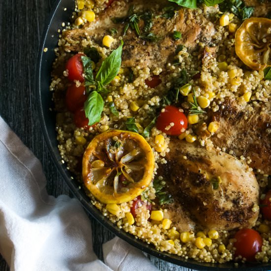 One-Pan Lemony Chicken and Quinoa