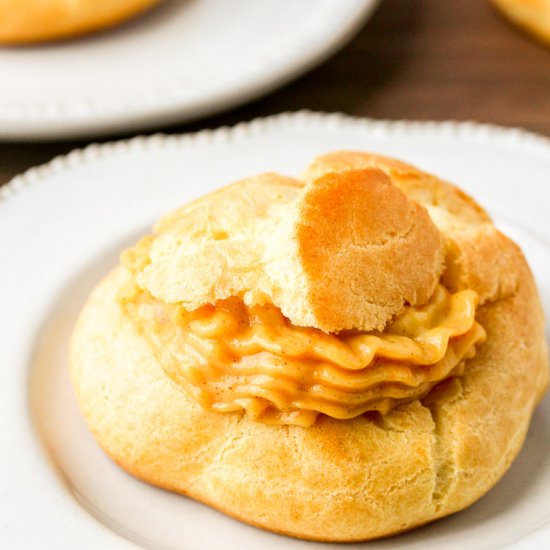 Pumpkin Spice Cream Puffs