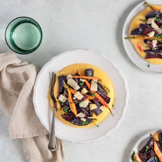 Creamy Polenta & Roasted Veggies