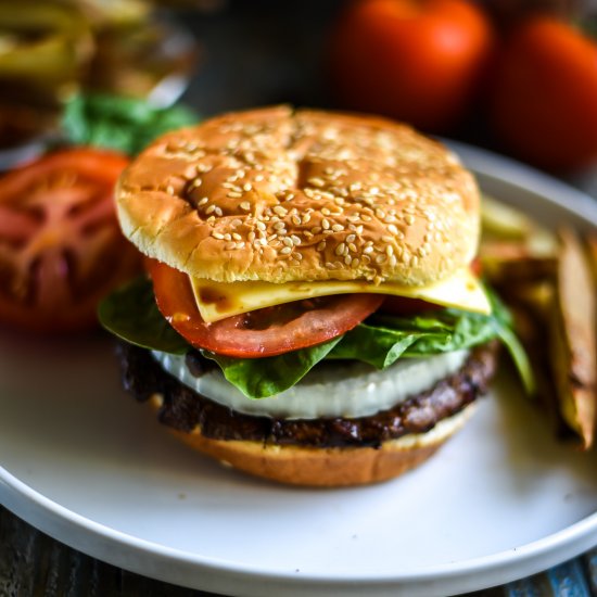 Smoky Portobello Veggie Burgers