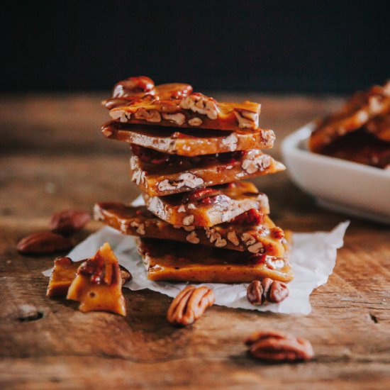 Microwave Spicy Pecan Brittle