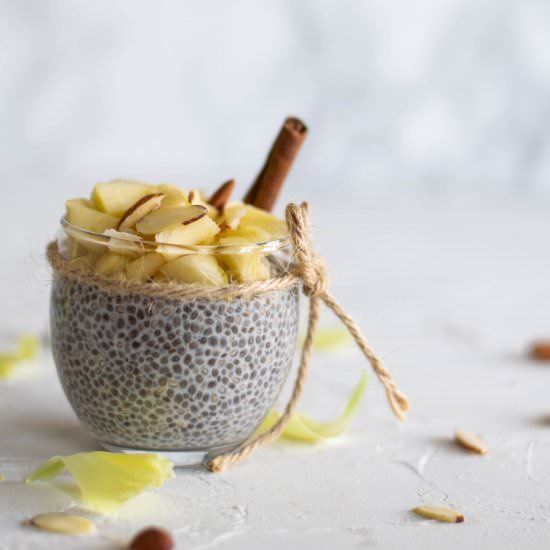 Vegan cinnamon chia pudding