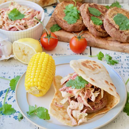 Chickpeas & Carrot Falafel Burgers