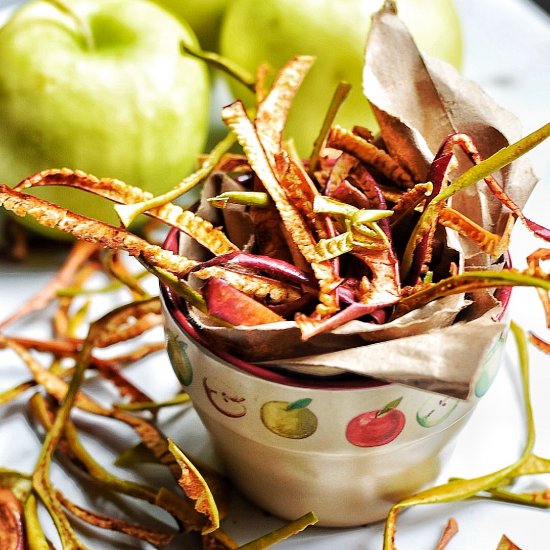 Healthy Baked Apple Skins