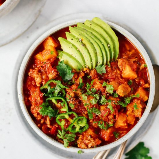 Whole30 Sweet Potato Chili