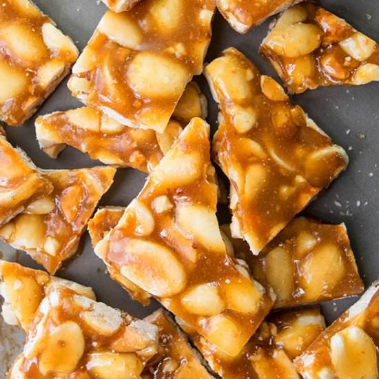 Microwave Peanut Butter Brittle