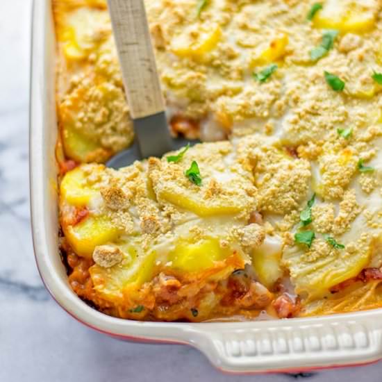 Eggplant Parmesan Potato Casserole