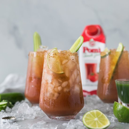 Smoky Cucumber Micheladas