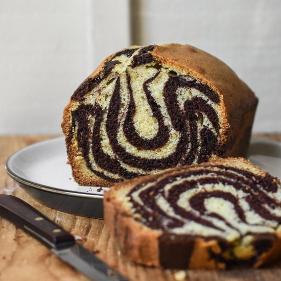 Chocolate Vanilla Marble Cake