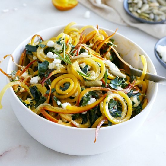 Spiralized Golden Beet Salad