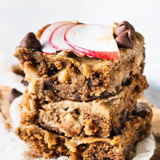 Apple Bars with Caramel Frosting