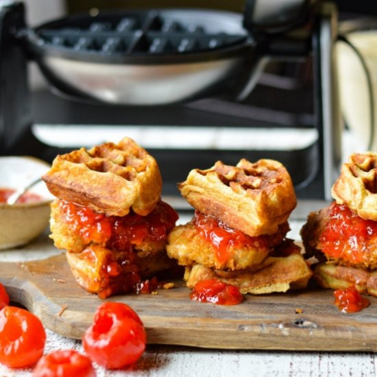 Chicken & Waffles with Peppadew Jam