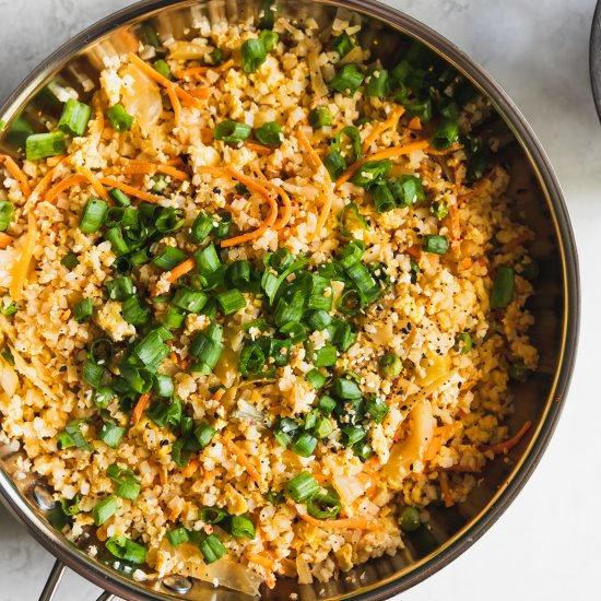 Kimchi Cauliflower Fried Rice