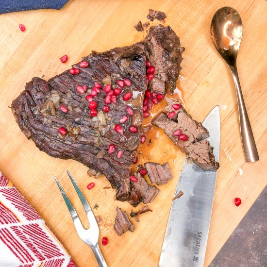 Pomegranate-Red Wine Brisket