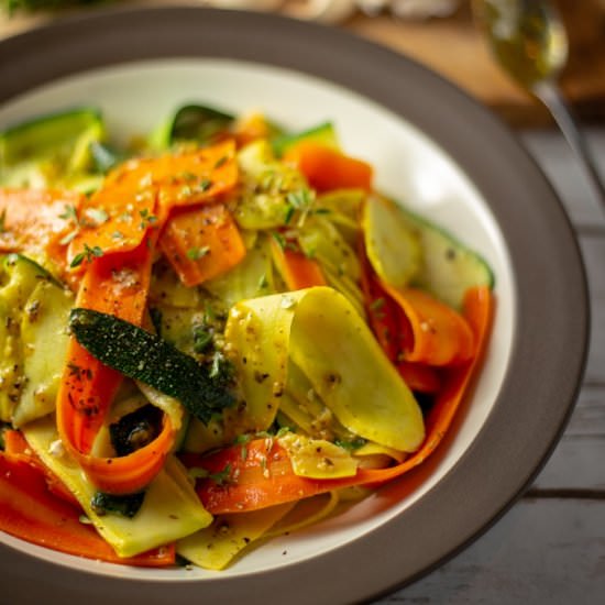 Zucchini, Squash and Carrot Ribbons