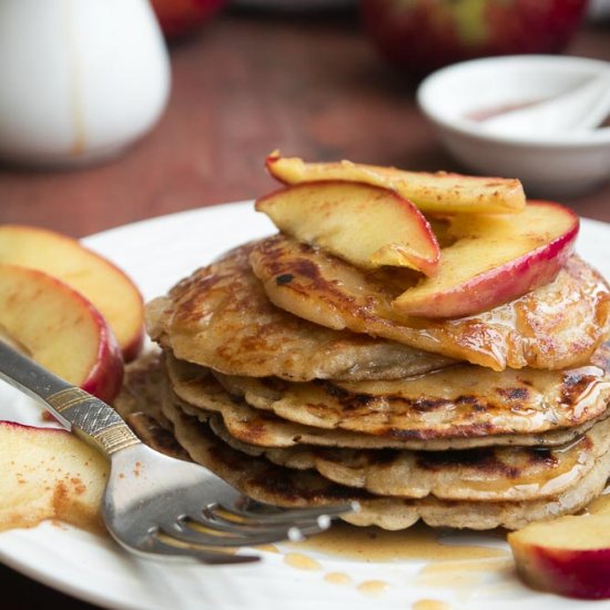 Whole wheat apple pie pancakes