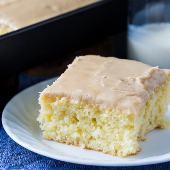 Buttermilk Cake with Caramel Icing