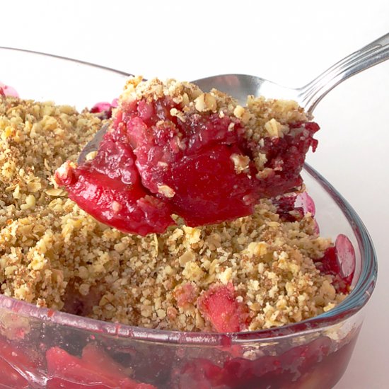 Plum and Apple Crumble