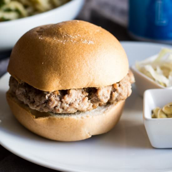 Low FODMAP Brat Burgers