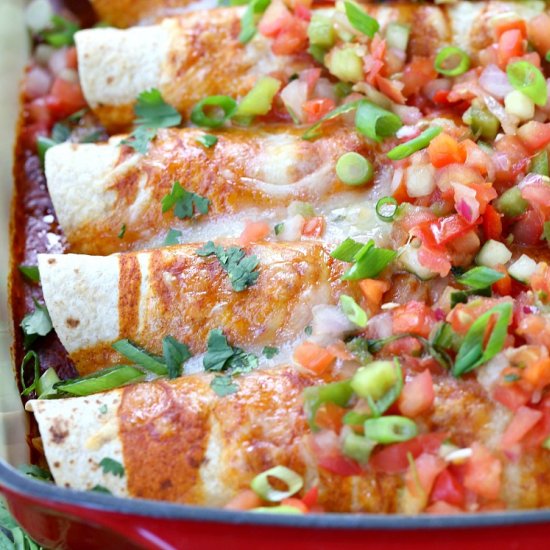 Charred Corn & Poblano Enchiladas