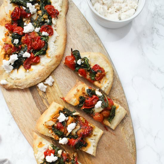 Cherry Tomato Ricotta Flatbreads