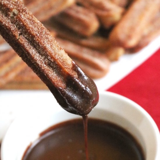 Baked Peanut Butter Churros