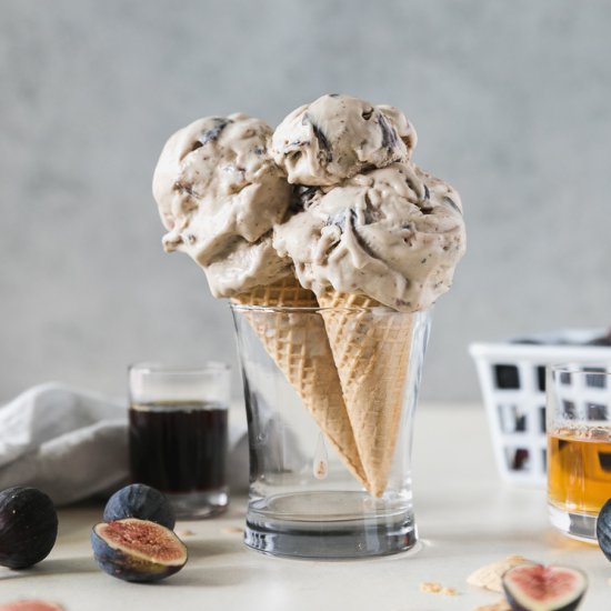 Fig Bourbon Maple Ice Cream