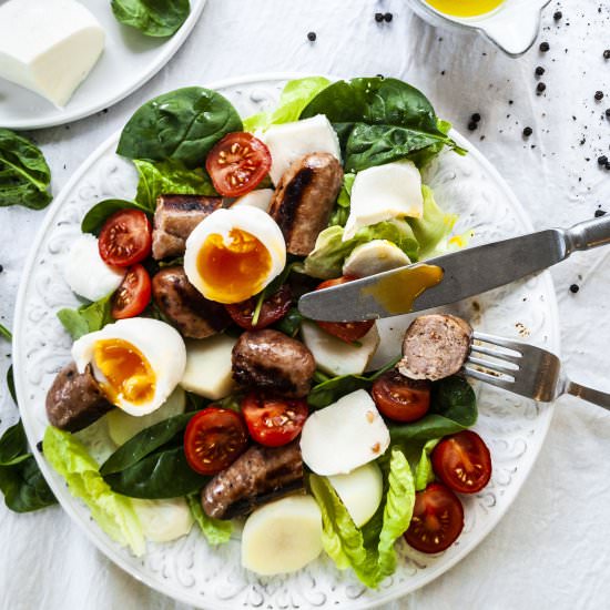 Mozzarella Salad with sausage