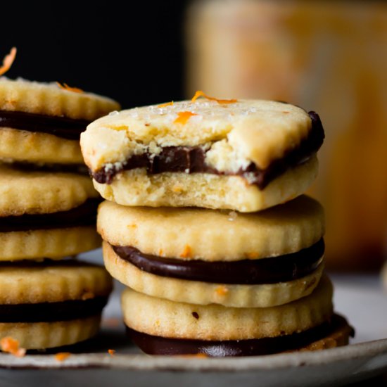 Chocolate Orange Butter Cookies