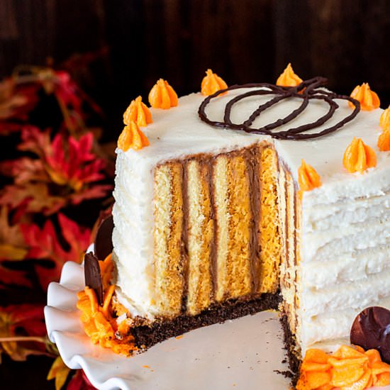 Pumpkin Orange Chocolate Cake