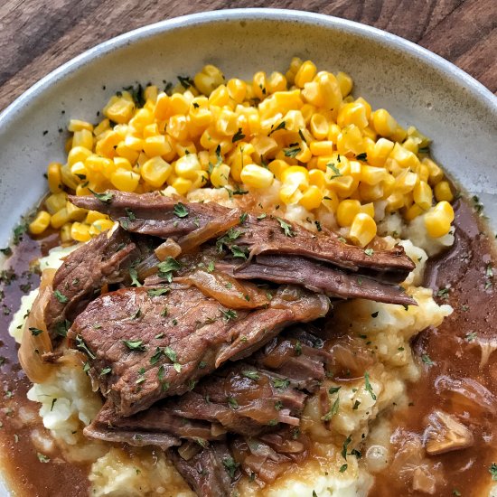 Instant Pot Round Steak & Gravy