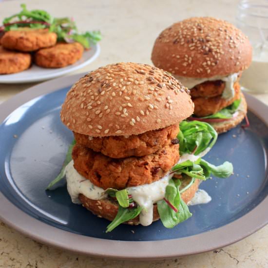 Sweet Potato Chickpea Burgers