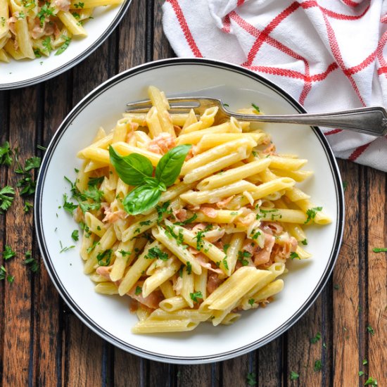 Penne with Parmesan Cream Sauce