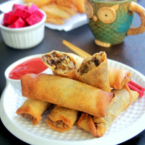 Mushroom Vegetable Spring roll