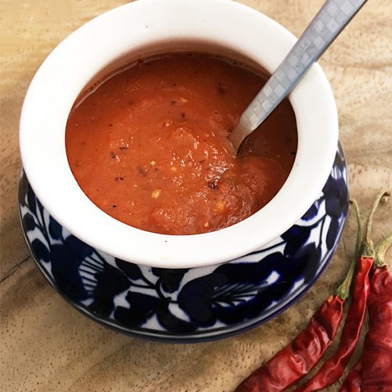 Roasted Tomato Red Chili Chutney