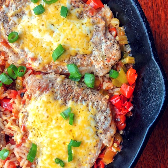 Pork Chops with Easy Mexican Rice