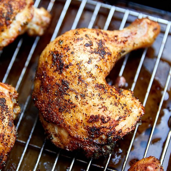 Crispy Roasted Chicken Leg Quarters