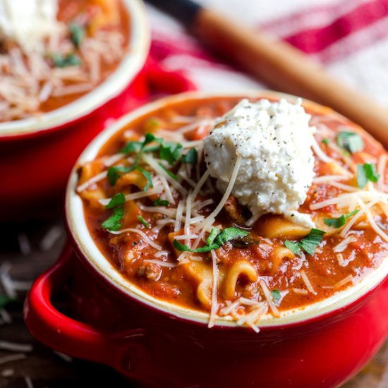 Instant Pot Lasagna Soup