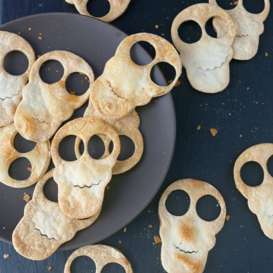 Spooky Skull Tortilla Chips