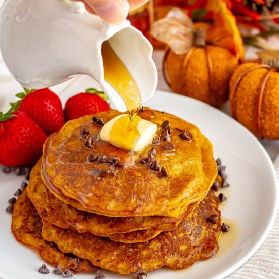 Whole wheat pumpkin pancakes