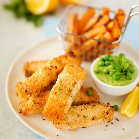 Oven Baked Salmon Fish Fingers