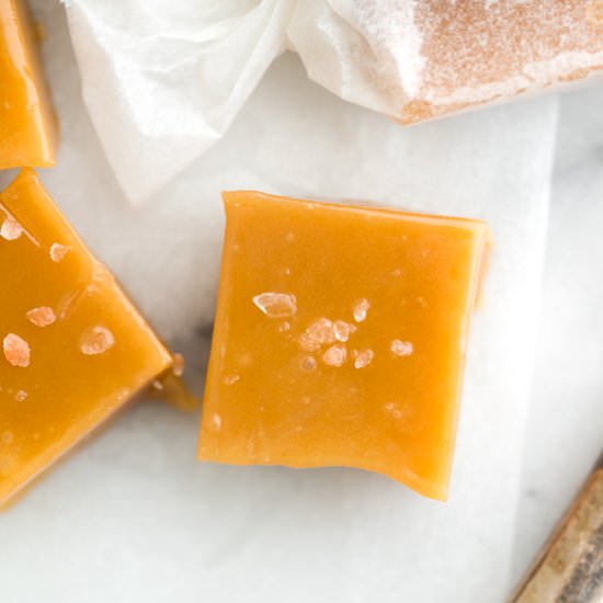 Salted Kentucky Bourbon Caramels